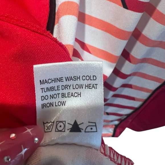 Tail White Red Striped Sleeveless 1/4 Snap Golf Polo Tank Top Size Large - Picture 5 of 7